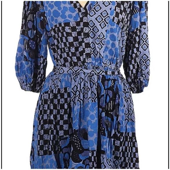 ANTHROPOLOGIE PORRIDGE  ISABEL MINI DRESS IN BLUE size  XS $ 59.00 - Picture 2 of 4